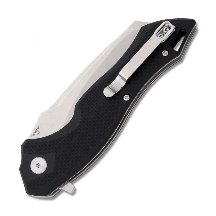 Artisan Eagle Liner Folding Knife 3.63" D2 Tool Steel Blade Black G10 Handle