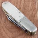 Rough Ryder Barlow Pocket Knife Stainless Steel Blades White Smooth Bone Handle