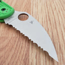 Spyderco Salt 2 Lockback Folding Knife 3" LC200N Tool Steel Blade Green FRN Handle