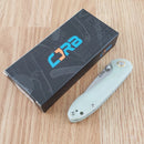 CJRB Small Feldspar Linerlock Folding Knife 3" D2 Tool Steel Blade G10 Handle
