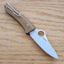 Spyderco SpyOpera Lockback Folding Knife 2.88" M390 Steel Blade Micarta Handle