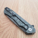 Case XX Kinzua Folding Knife 3.75" CPM-S35VN Steel Blade OD Green Snakeskin Aluminum Handle