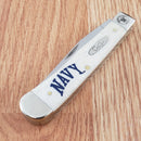 Case XX US Navy Trapper Pocket Knife Stainless Steel Blades Natural Bone Handle 22553