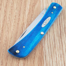 Case XX Sod Buster Jr Folding Knife 2.75" Stainless Blade Caribbean Blue Bone Handle 25590