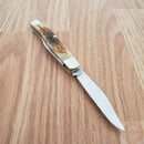 Case XX Cutlery Small Texas Jack Pocket Knife Chrome Vanadium Blades Bone Handle 00077