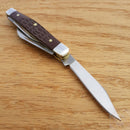 Case XX Small Stockman Pocket Knife Surgical Steel Blades Brown Synthetic Handle 00081