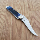 Case XX Cutlery RussLock Folding Knife 2.7" Stainless Steel Blade Navy Blue Bone Handle 07057