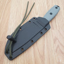 ESEE Model 4 Fixed Knife 4.5" Black Powder Coated 1095HC Steel Blade Micarta Handle 4PB