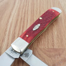 Case XX Trapper Pocket Knife Carbon Steel Blades Dark Red Bone Handle 31957
