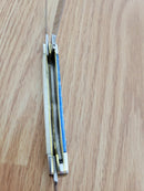 Case XX Patriotic Embellished Pocket Knife Stainless Blades Natural Smooth Bone Handle 64136