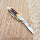 Case XX Cutlery Peanut Pocket Knife Stainless Steel Blades Red Stag handle 09443