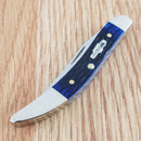 Case XX Small Texas Toothpick Folding Knife 2.25" Surgical Steel Blade Blue Bone Handle 02804