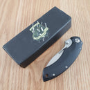 Bastinelli Creations Folding Knife 3.13" D2 Tool Steel Blade Black G10 / Titanium Handle