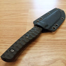 Bestech Knives Heidi Blacksmith 2 Fixed Knife 4" S35VN Steel Blade Black Sculpted Carbon Fiber Handle