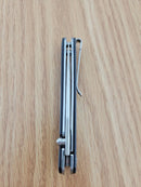 CJRB Ria Linerlock Folding Knife 3" 12C27 Sandvik Steel Blade Black Carbon Fiber Handle