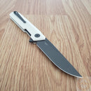 Bestech Knives Bestechman Dundee Linerlock Folding Knife 3.5" D2 Tool Steel Blade White G10 Handle