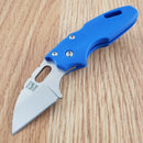 Cold Steel Mini Tuff Lite Folding Knife 2" 4034 Steel Blade Blue Griv-Ex Handle