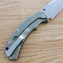 Bastinelli Folding Knife 3.25" D2 Tool Steel Blade Black G10/ Titanium Back Handle