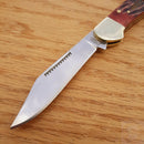 Frost Cutlery Caliber Midlock Folding Knife Stainless Steel Blade Bone Handle