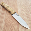 Casstrom No 10 Forest Fixed Knife 4" Sleipner Steel Blade Curly Birch Handle