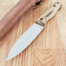 BPS Knives Camping Fixed Knife 4.25" 1066 Carbon Steel Full Tang Blade Walnut Handle