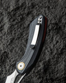 Bestech Knives Bihai Linerlock Folding Knife 2.13" 14C28N Steel Blade Black G10 Handle