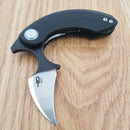 Bestech Knives Strelit Liner Folding Knife 1.5" 14C28N Sandvik Steel Blade Black G10 Handle