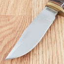 Rough Ryder Short Skinner Fixed Knife 3.5" Stainless Steel Blade Leather Handle