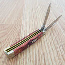 Case XX Cutlery My First Peanut Old Pocket Knife Stainless Blades Red Bone Handle