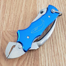 Myerchin Sailors Tool Liner Stainless Steel Blade Blue Aluminum Handle