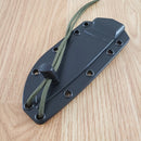 ESEE Model 4 Venom Fixed Knife 4.5" Powder Coated 1095HC Steel Full / Extended Tang Blade Machined Black And Green 3D Machined G10 Handle