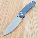 CJRB Pyrite Folding Knife 3.13" AR-RPM9 Steel Blade Blue-Gray G10 Handle