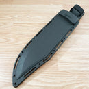 Schrade LeROY Fixed Knife 10.37" 8Cr13MoV Steel Full Blade Black TPR Handle