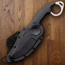 Cold Steel Double Agent II Fixed Knife 3.25" AUS-8A Steel Blade Black Griv-Ex Handle