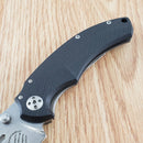 Bastinelli Creations Folding Knife 3.13" D2 Tool Steel Blade Black G10 / Titanium Handle