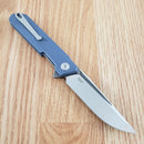 Bestech Knives Bestechman Dundee Linerlock Folding Knife 3.5" D2 Tool Steel Blade Blue-Gray G10 Handle