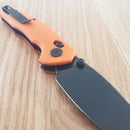 Bestech Knives Ronan B-Lock Folding Knife 3.25" 14C28N Stainless Steel Blade Orange G10 Handle
