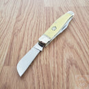 Rough Ryder Large Stockman Pocket Knife 440 Steel Blades Yellow Synthetic Handle