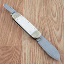 Marbles Sunfish Pocket Knife Stainless Steel Blades White Smooth Bone Handle