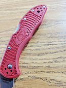 Spyderco Delica 4 Trainer Knife 2.75" UNSHARPENED AUS6 Steel Blade Red FRN Handle