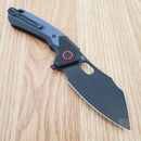 CJRB Caldera Liner Folding Knife 3.5" AR-RPM9 Steel Blade Black/Blue/Gray G10