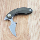 Bestech Knives Strelit Folding Knife 2.13" Damascus Steel Blade Bronze Titanium Handle