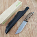 BPS Knives Bushcraft Fixed Knife 5." 1066 Carbon Steel Blade Walnut Wood Handle