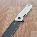 Bestech Knives Bestechman Dundee Linerlock Folding Knife 3.5" D2 Tool Steel Blade White G10 Handle