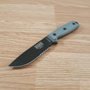 ESEE Model 4 Fixed Knife 4.5" Black 440C Steel Full Tang Blade Micarta Handle