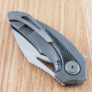 Bestech Knives Nuke Frame Folding Knife 2.63" Bohler M390 Steel Blade Dark Gray Titanium/G10 Handle