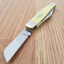 Case XX Large Stockman Pocket Knife Carbon Steel Blades Yellow Synthetic Handle