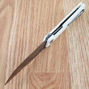 Bestech Knives Bestechman Dundee Linerlock Folding Knife 3.5" D2 Tool Steel Blade White G10 Handle