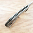 Kershaw Valve Framelock Folding Knife 2.25" 4Cr14 Steel Blade Bead Blast Finish Stainless Handle