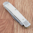 Case XX US Navy Trapper Pocket Knife Stainless Steel Blades Natural Bone Handle 22553